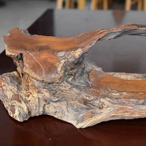 原木黄金刺摆件实木桌面装饰摆件无喷漆